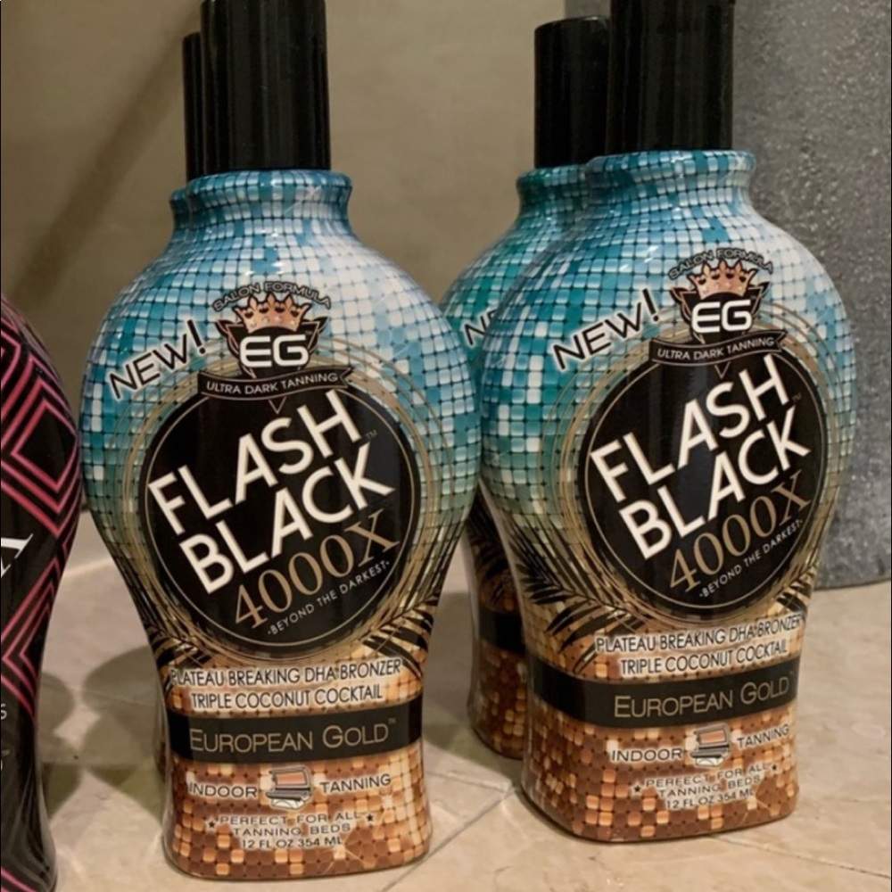 Tanning Lotion. European Gold Flash Black 4000X Indoor.